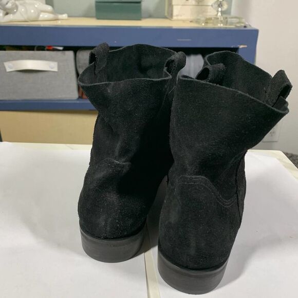 GIANNI BINI black genuine suede ankle boots booties sz 9 womens - Picture 6 of 9